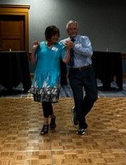 Dan and Cindy Strobell use the dance floor.  Jimmie and Jules danced earlier, but we missed the shot!